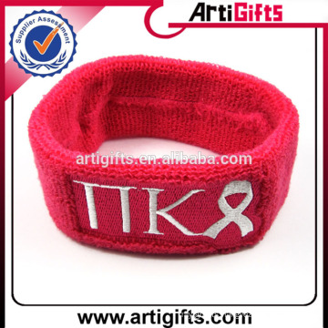 Custom logo cheap sweatband sports wrist band